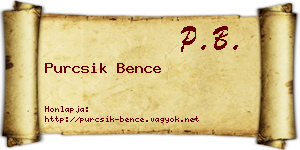 Purcsik Bence névjegykártya